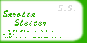 sarolta sleiter business card